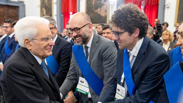 Francesco Menna con il Presidente Mattarella