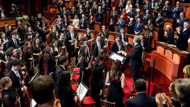 Il concerto di Natale nell'aula del Senato