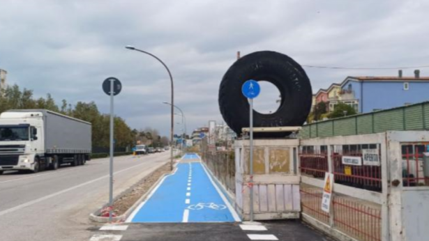 La nuova pista ciclabile